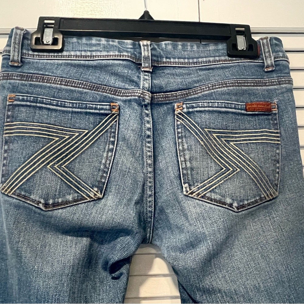 7 For All Mankind Blue Boot Cut Jeans